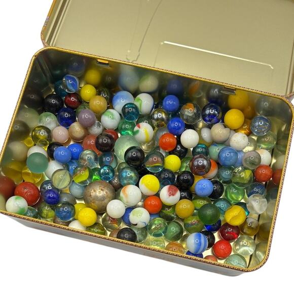1.7lbs Vintage Pre-1970's Marbles with Uranium + Possible Akro, Vitro, Jabo - Picture 2 of 3
